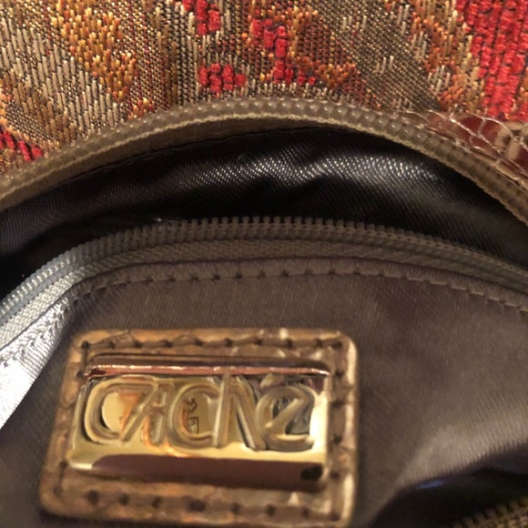 Metallic Silver Snake print Cashe Mini Bag - Picture 6 of 7